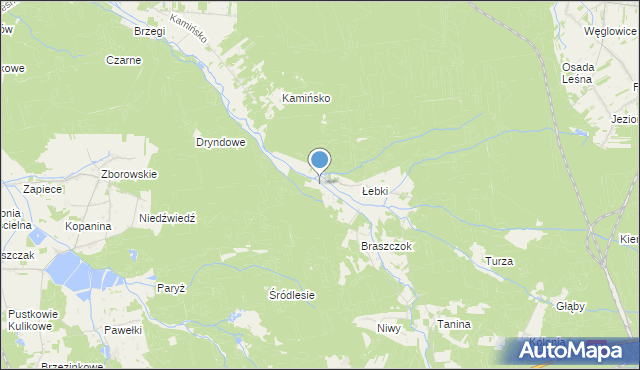 mapa Gajówka Kamińsko, Gajówka Kamińsko na mapie Targeo